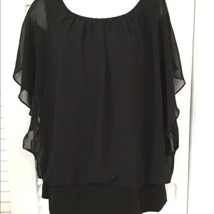 Style & Co Black Dress Blouse